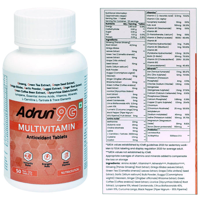 Adrun 9G Multivitamin Antioxidant Tablet