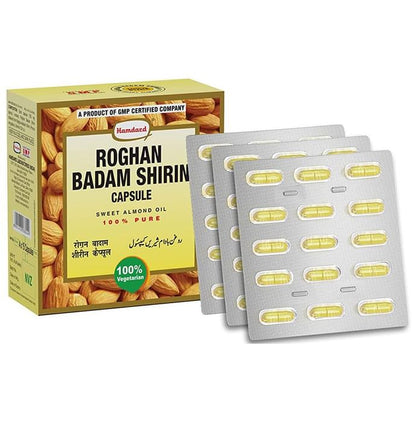 Hamdard Roghan Badam Shirin (Pure Almond Oil/Badam Tel) Capsule - Classic Derma