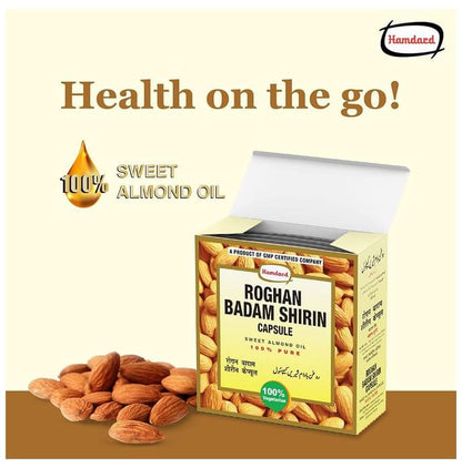 Hamdard Roghan Badam Shirin (Pure Almond Oil/Badam Tel) Capsule