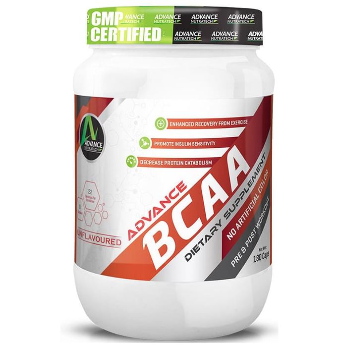 Advance Nutratech BCAA Pre & Post Workout Unflavoured Capsule - Classic Derma