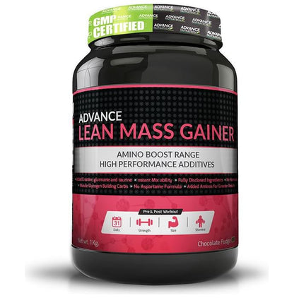 Advance Nutratech Lean Mass Gainer Powder Chocolate Fudge - Classic Derma