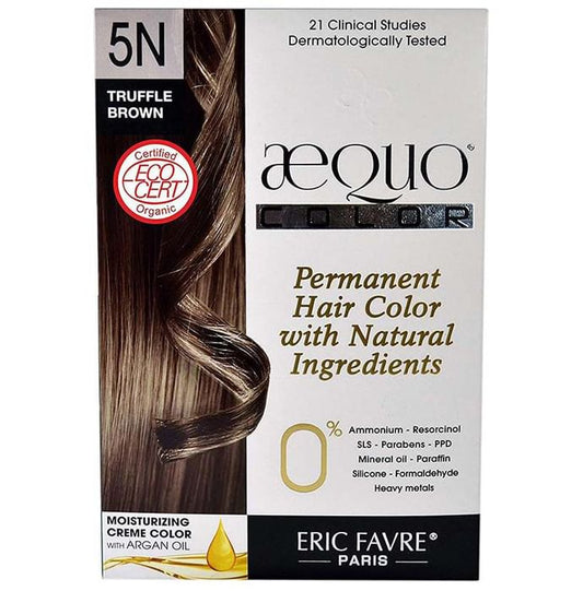 Aequo Permanent Hair Color with Natural Ingreidents Truffle Brown 5N - Classic Derma