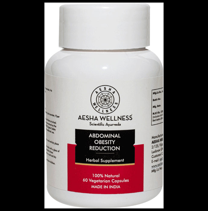 Aesha Wellness Abdominal Obesity Reduction Vegetarian Capsule - Classic Derma