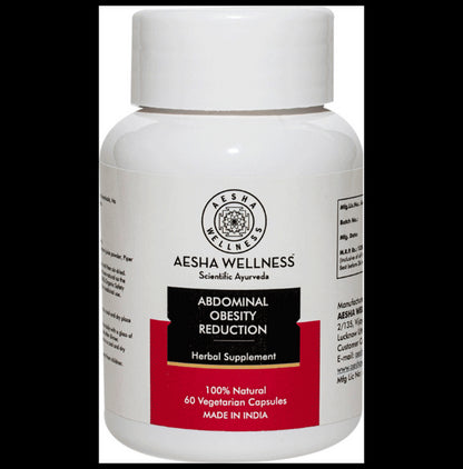 Aesha Wellness Abdominal Obesity Reduction Vegetarian Capsule - Classic Derma