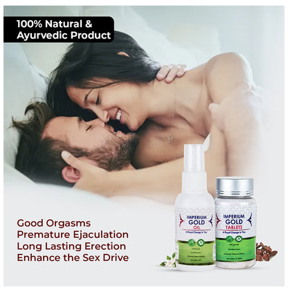 Ayukarma Combo Pack of Imperium Gold Oil 50ml & 60 Tablet