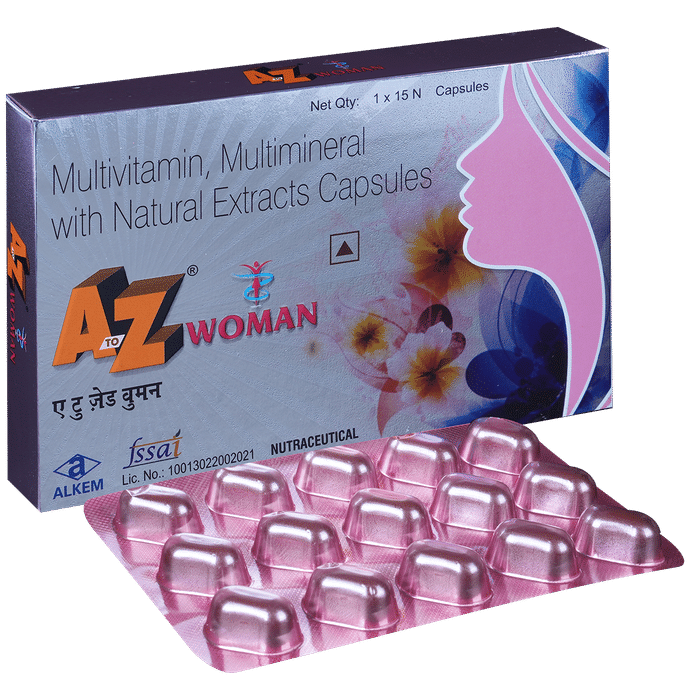 A to Z Women Capsule with Multivitamins, Multiminerals & Natural Extracts - Classic Derma