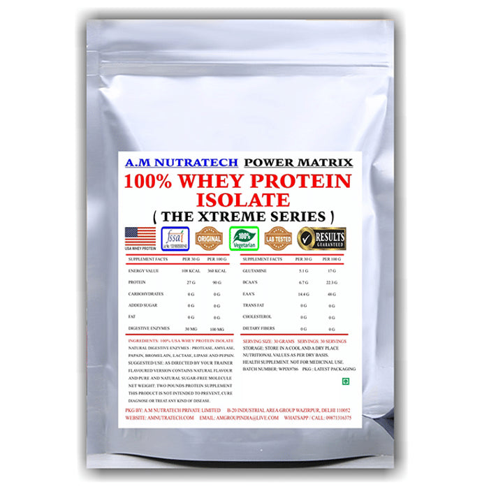 A.M Nutratech 100% Whey Protein Isolate The Xtreme Series - Classic Derma