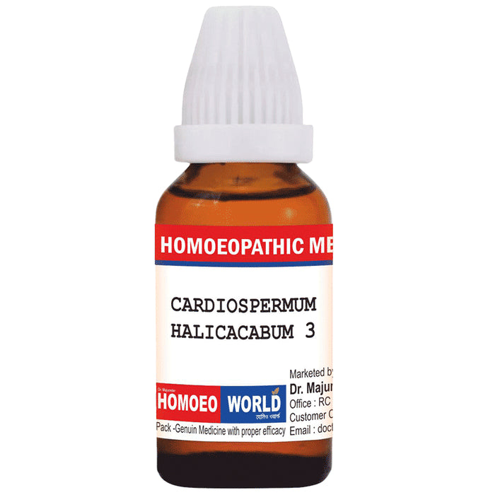 Dr. Majumder Homeo World Cardiospermum Halicacabum Dilution (30ml Each) 3 CH - Classic Derma
