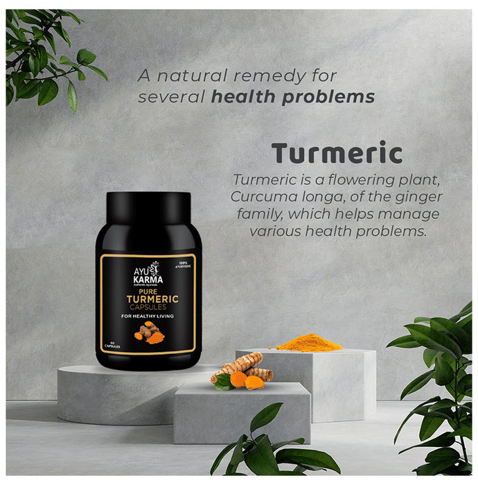 Ayukarma Pure Turmeric Capsule (60 Each)