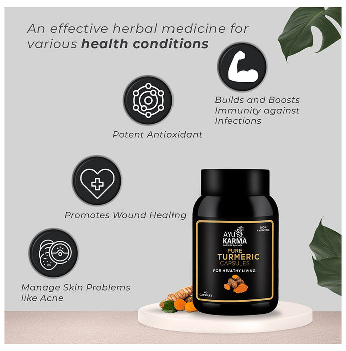 Ayukarma Pure Turmeric Capsule (60 Each)