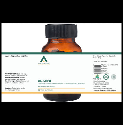 Age Ayurveda Brahmi Veg Capsule