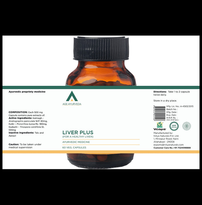 Age Ayurveda Liver Plus Veg Capsule