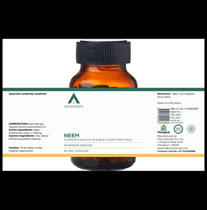 Age Ayurveda Neem Veg Capsule