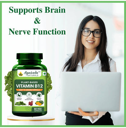 Agniveda Naturals Plant-Based Vitamin B12 Veg Capsules