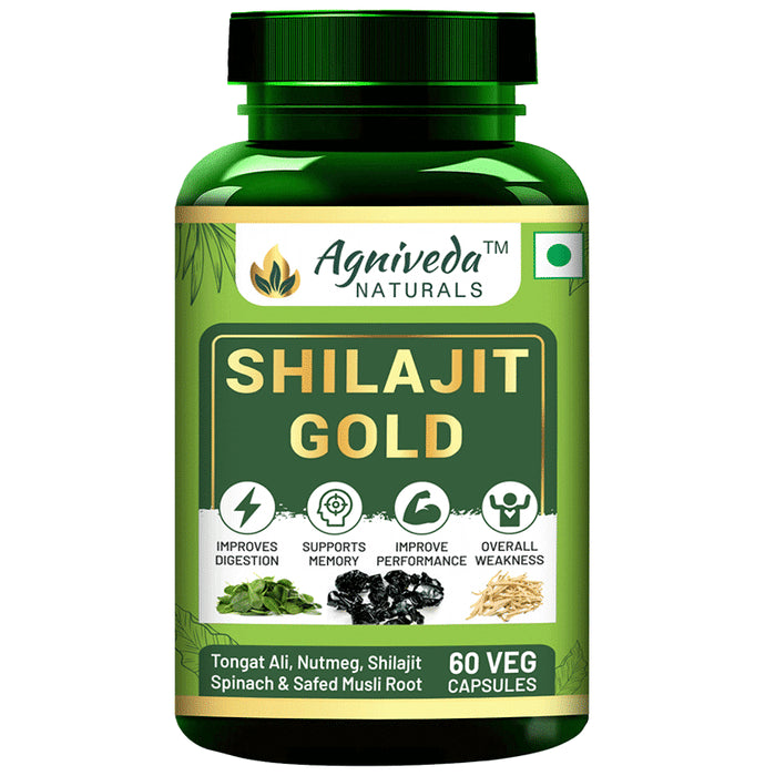 Agniveda Naturals Shilajit Gold Capsule - Classic Derma