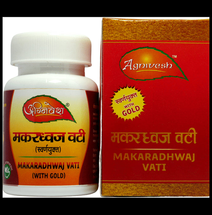 Agnivesh Makaradhwaj Vati (with Gold) Tablet - Classic Derma