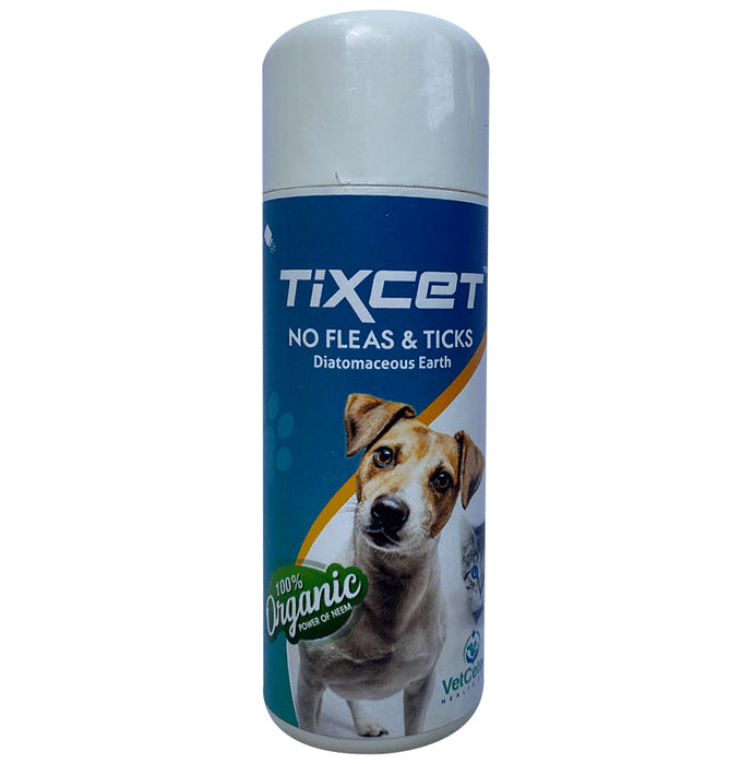 Tixcet 100% Organic No Fleas & Ticks Powder - Classic Derma