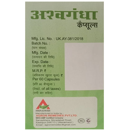 Agron Ayurveda Ashwagandha Capsule