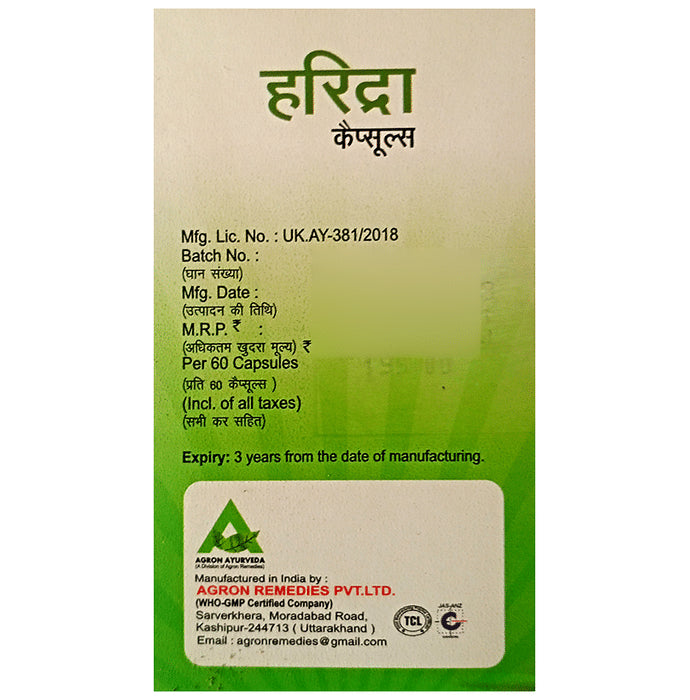 Agron Ayurveda Haridra Capsule