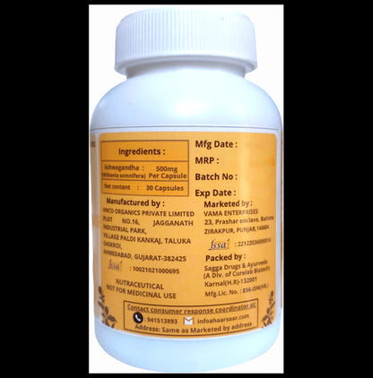 Ahaar Saar Organic Ashwagandha Capsule