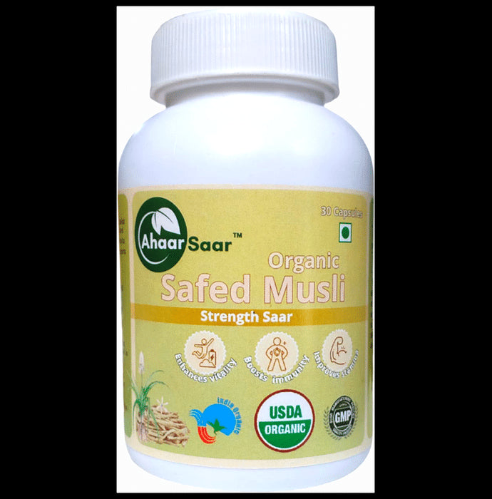 Ahaar Saar Organic Safed Musli Capsule - Classic Derma