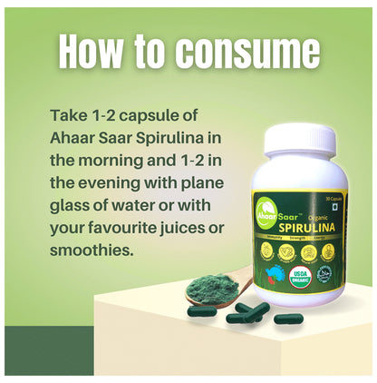 Ahaar Saar Organic Spirulina Capsule