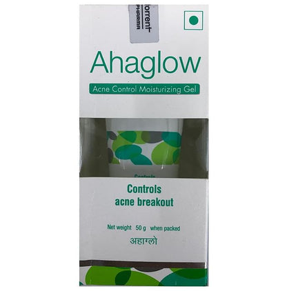 Ahaglow Acne Control Moisturizing Gel foe Acne Breakouts | Paraben-Free