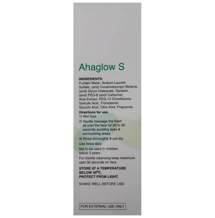 Ahaglow S Foaming Face Wash with Salicylic & Glycolic Acid