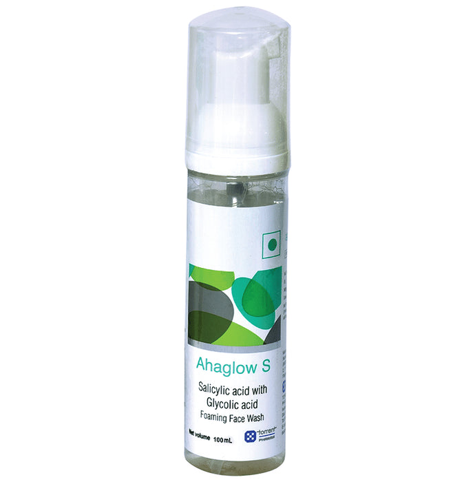 Ahaglow S Foaming Face Wash with Salicylic & Glycolic Acid