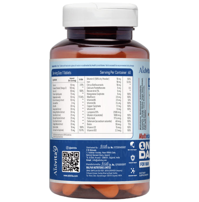 Aidvita Multivitamins One Daily for Man Veg Tablet