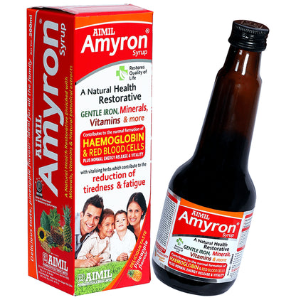 Aimil Amyron Syrup | Promotes Haemoglobin Formation, Reduces Tiredness & Fatigue
