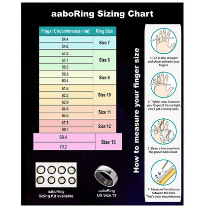 Aabo X1 Titanium Built IP68 Smart Ring Gold 12