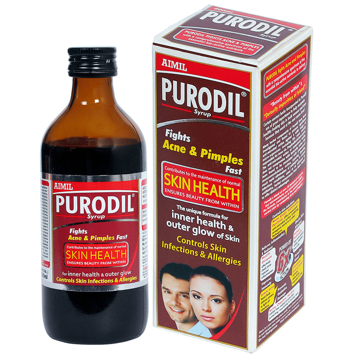 Aimil Purodil Syrup | Fights Acne & Pimples | Controls Skin Infections & Allergies - Classic Derma