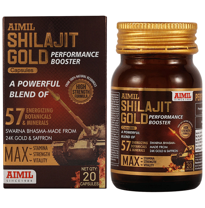 Aimil Shilajit Gold Performance Booster Capsule - Classic Derma
