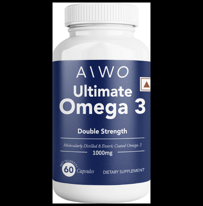 AIWO Ultimate Omega 3 Double Strength Fish Oil 1000mg for Heart Health | Capsule - Classic Derma
