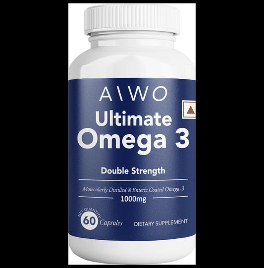AIWO Ultimate Omega 3 Double Strength Fish Oil 1000mg for Heart Health | Capsule - Classic Derma