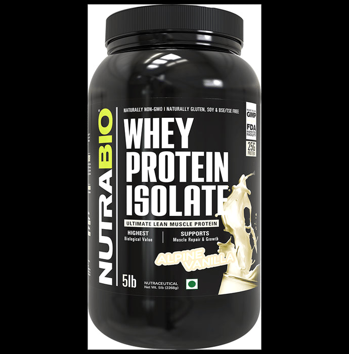 Nutra Bio Whey Protien Isolate Powder Alpine Vanilla - Classic Derma