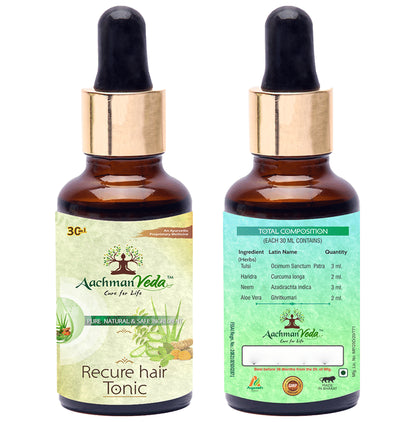 Aachman Veda Recure Hair Tonic with Aachman Veda Curcumin Drop 30ml Free