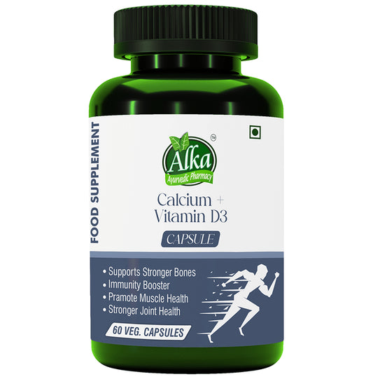 Alka Ayurvedic Pharmacy Calcium + Vitamin D3 Veg Capsule - Classic Derma