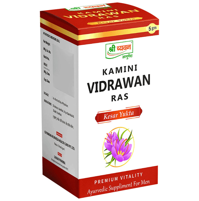 Shri Chyawan Kamini Vidrawan Ras Tablet Kesar Yukta - Classic Derma