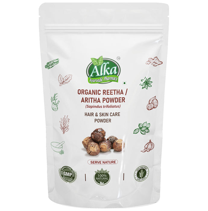 Alka Ayurvedic Pharmacy Organic Reetha / Aritha Powder - Classic Derma