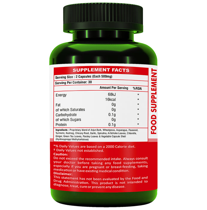 Alka Ayurvedic Pharmacy Plant Based Heart Care Supplement Veg Caspule