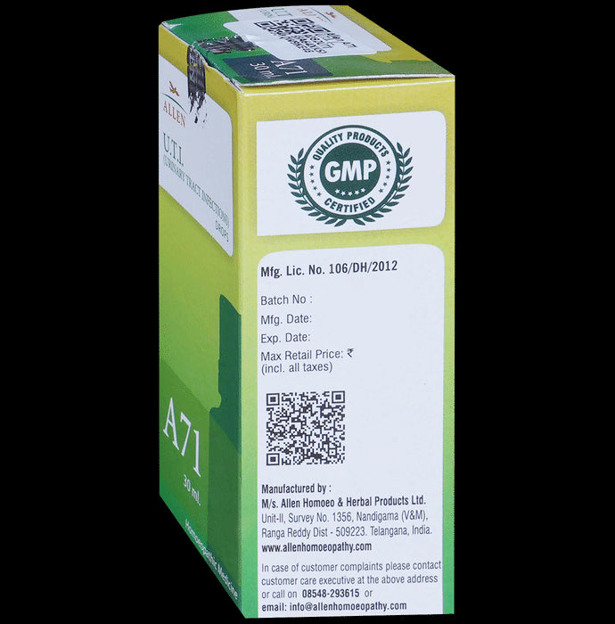 Allen A71 U.T.I. (Urinary Tract Infections) Drop