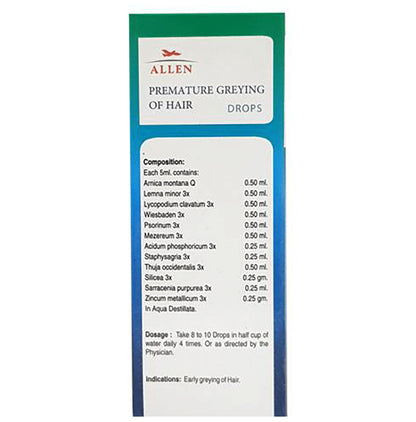 Allen A82 Premature Greying Of Hair Drop