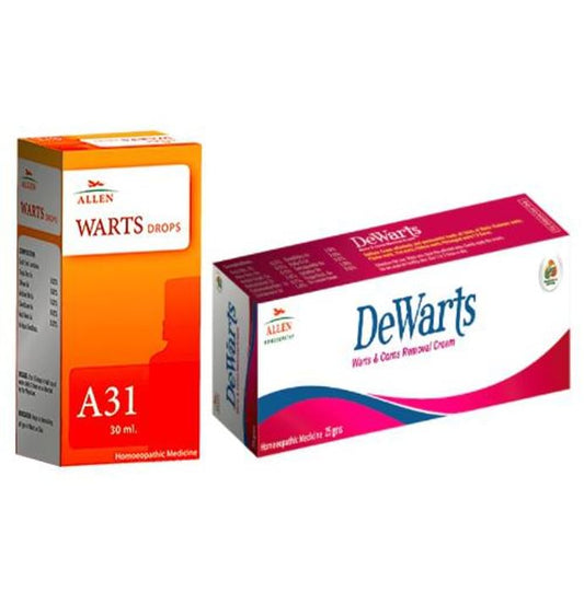 Allen Anti Warts Combo (A31 + Dewarts Cream) - Classic Derma