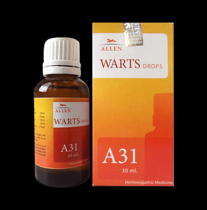 Allen Anti Warts Combo Pack of A31 Warts Drop 30ml & Dewarts Cream 25gm