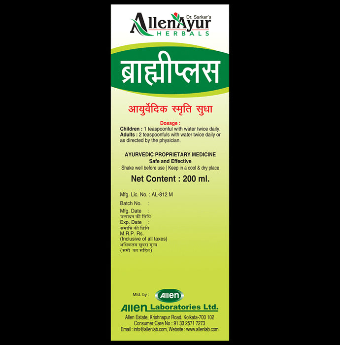Allen Ayur Herbals Brahmi Plus (200ml Each)