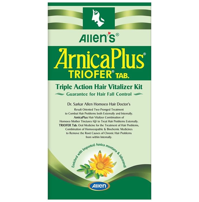 Allen Laboratories Arnica Plus (Hair Vitalizer 100 Ml+ Triofer 50 Tablets) Kit - Classic Derma