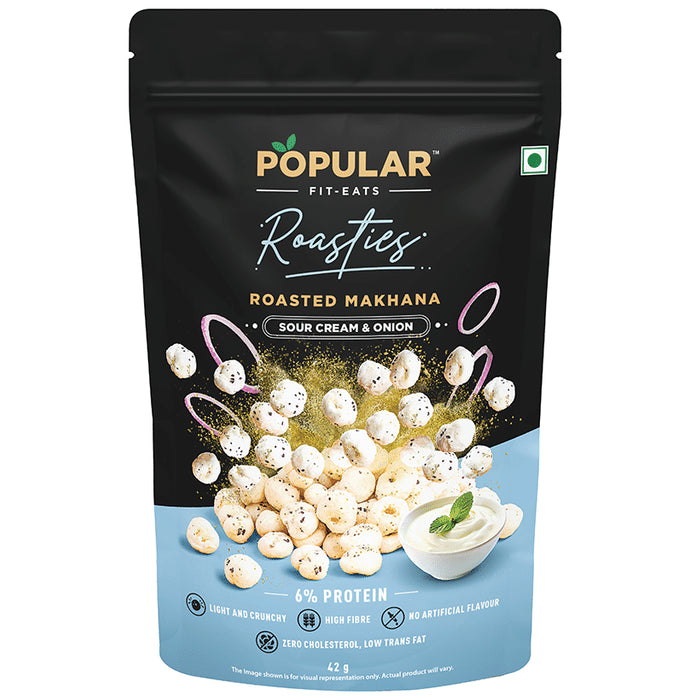 Popular Essentials Roasties Roasted Makhana Sour Cream & Onion - Classic Derma