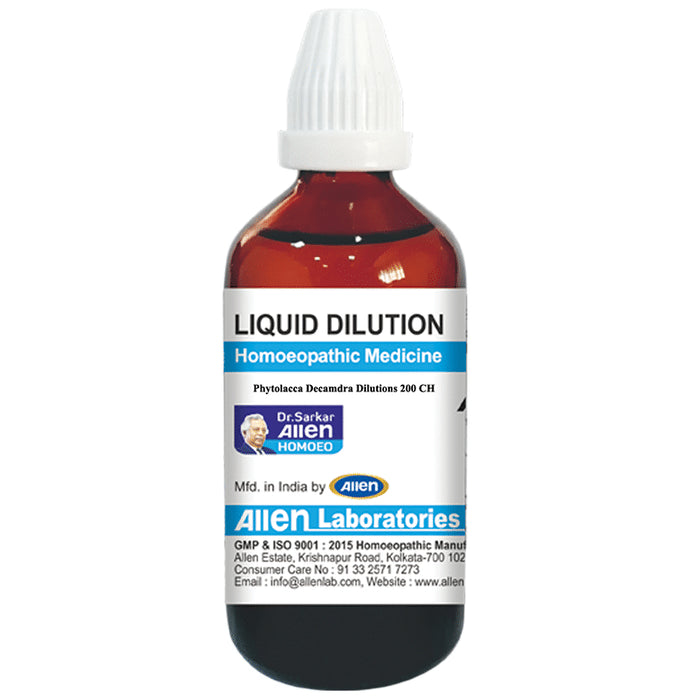 Allen Laboratories Phytolacca Decamdra Liquid Dilution 200 CH - Classic Derma